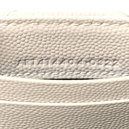 Saint Laurent Grain De Poudre Matelasse Chevron Small Monogram Envelope Wallet Crema Soft 7 of 7