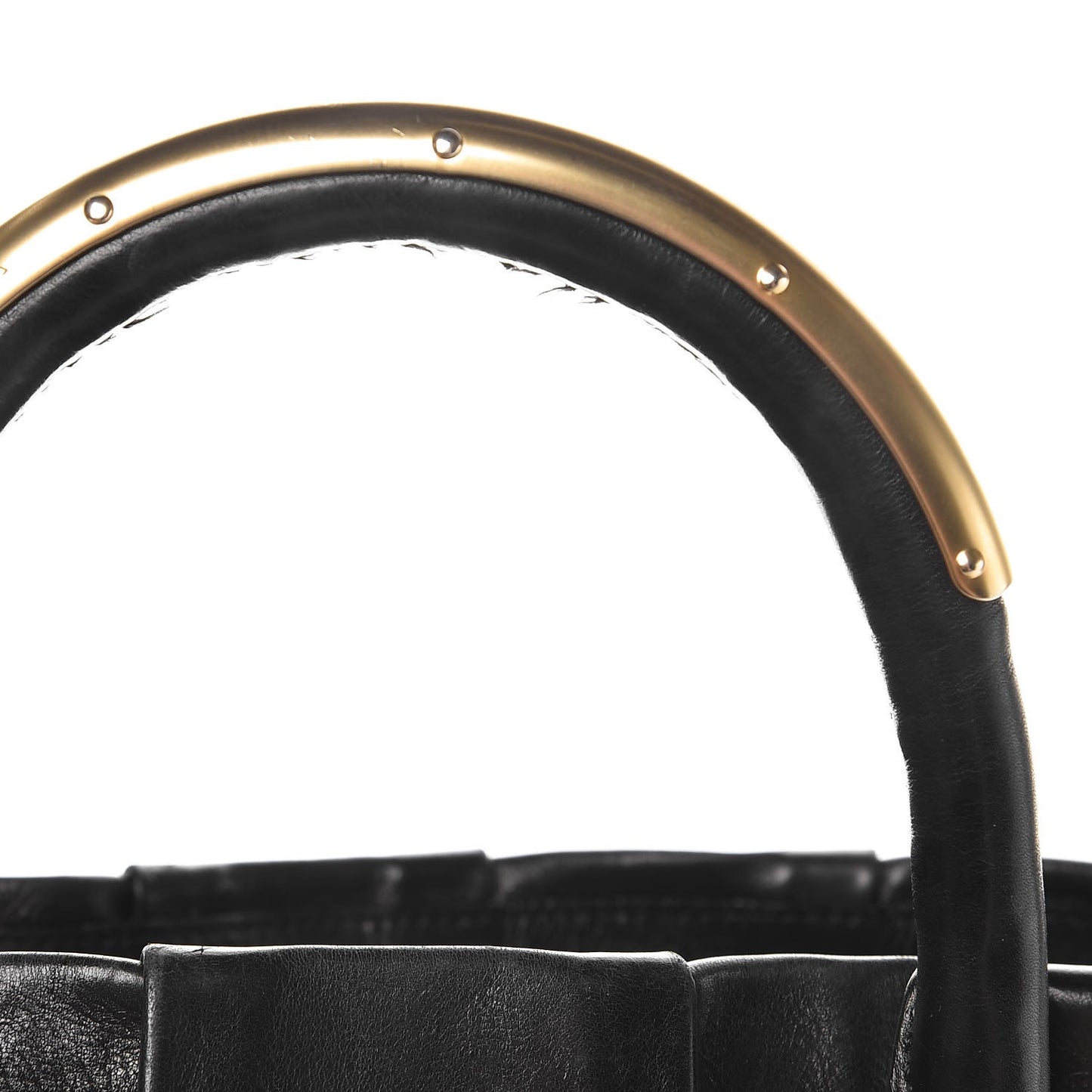 Glace Calfskin Shoulder Bag Black