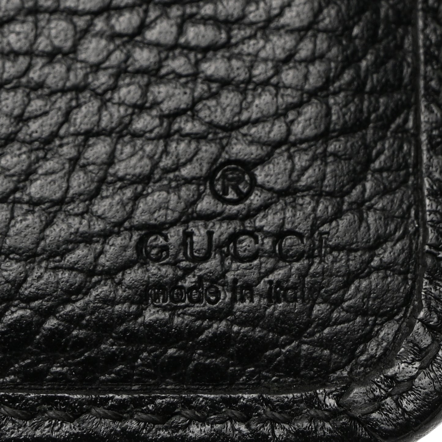 Dollar Calfskin Double G Wallet Black