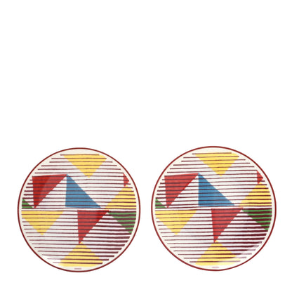 Hermes Porcelain Hippomobile Bread and Butter Plate Set of 2 1 of 5