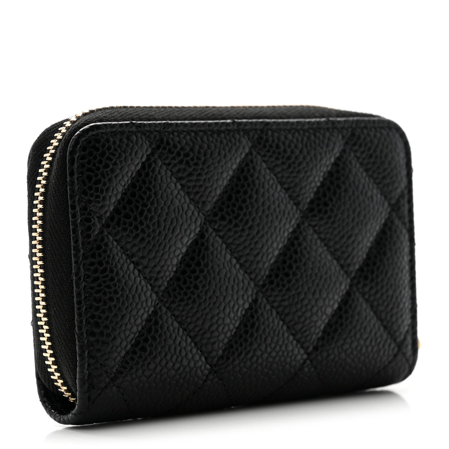 Chanel Caviar Quilted Zip Coin Purse Black 3 of 8