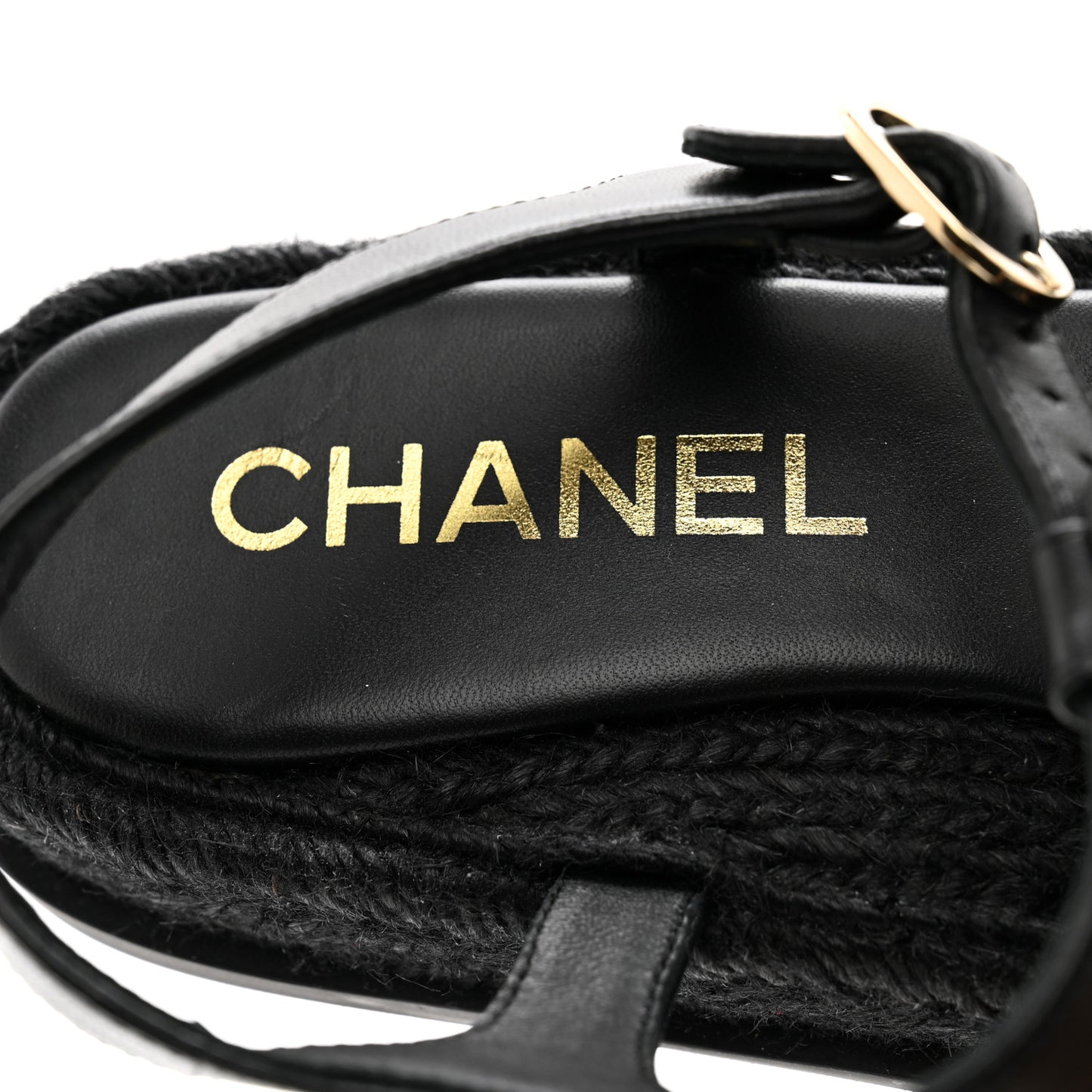 Lambskin Espadrille Sandals 40 Black