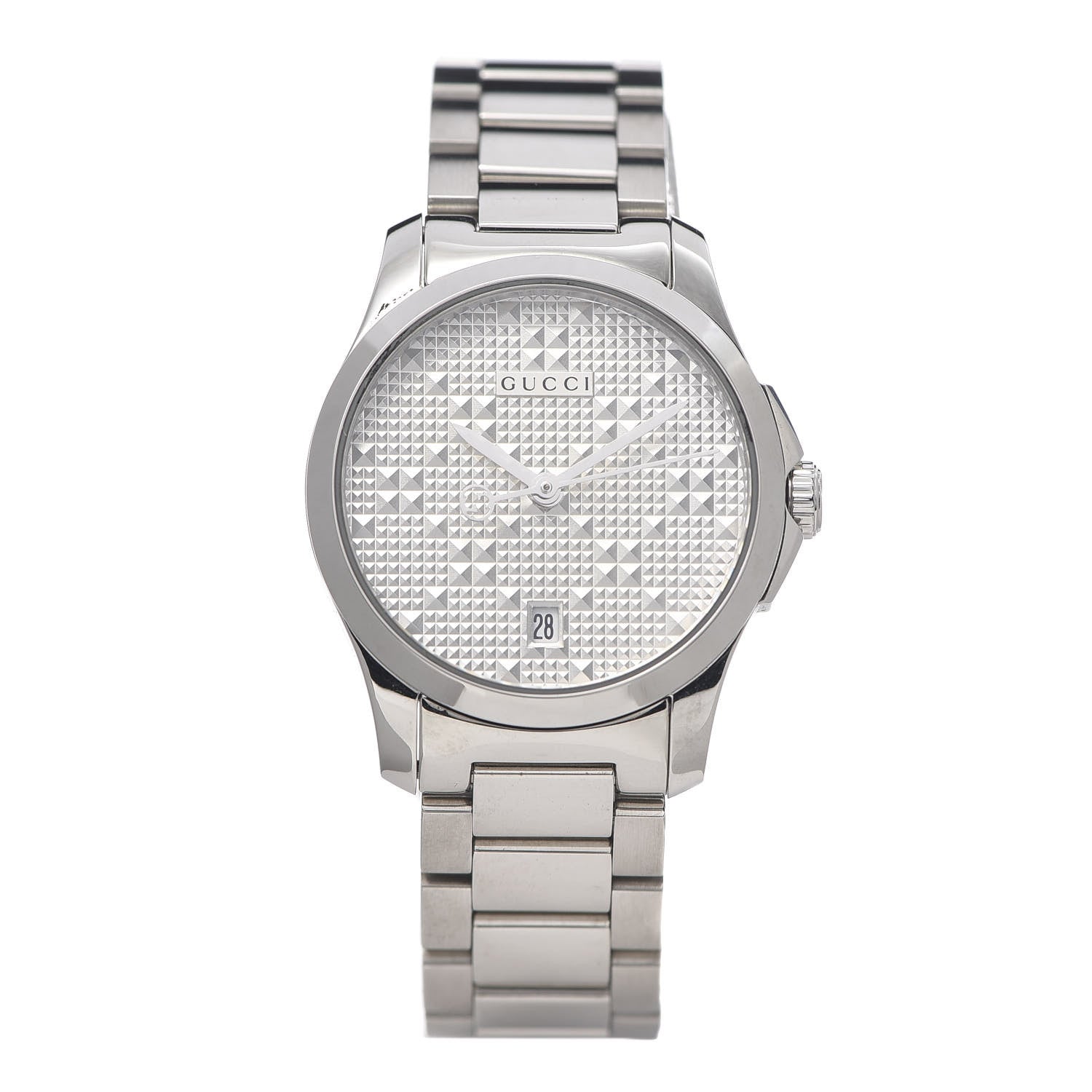 Gucci Stainless Steel 27mm G-Timeless Diamante Quartz Watch 1 of 6