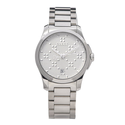 Gucci Stainless Steel 27mm G-Timeless Diamante Quartz Watch 1 of 6