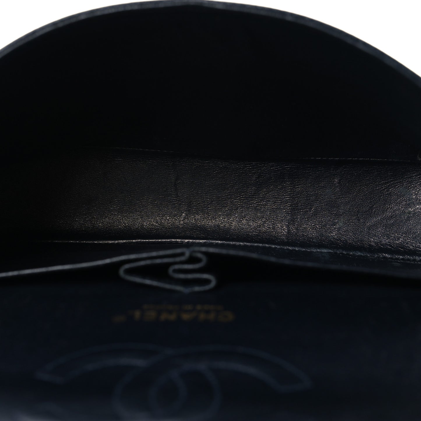 Caviar Quilted Small Double Flap Navy