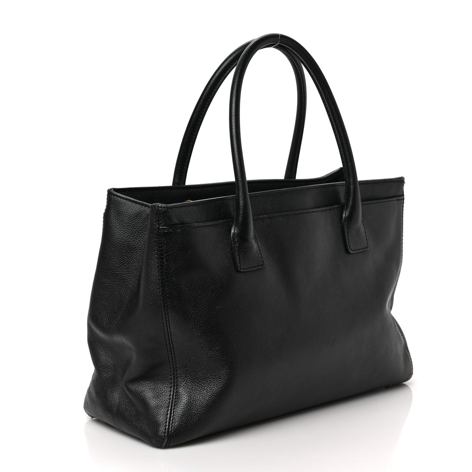 Chanel Calfskin Cerf Executive Shopper Tote Black 3 of 9