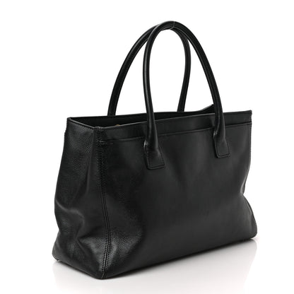 Chanel Calfskin Cerf Executive Shopper Tote Black 3 of 9