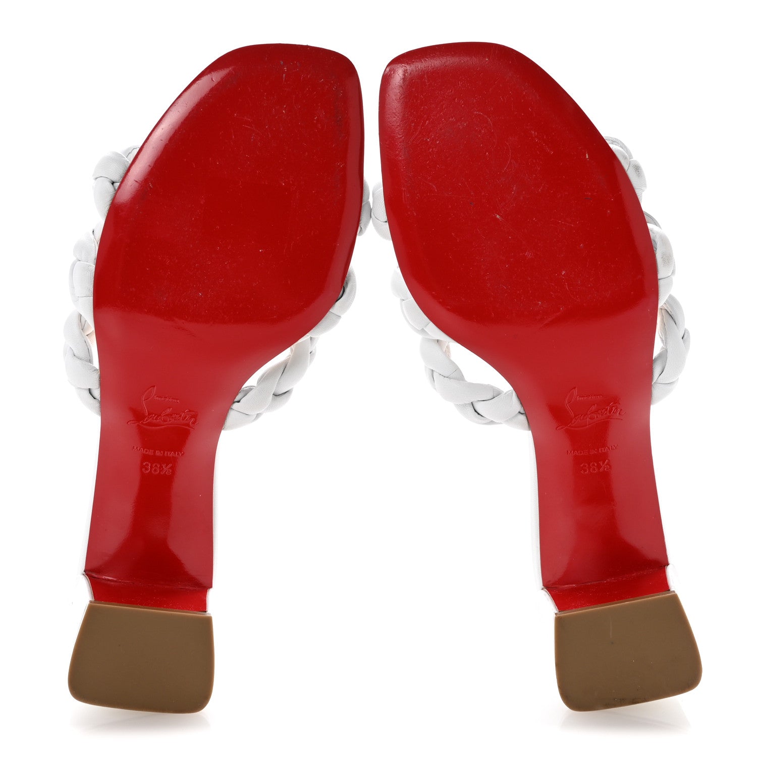 Christian Louboutin Nappa Marmela Mules 38.5 Bianco 6 of 10