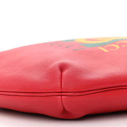Gucci Grained Calfskin Logo Half Moon Hobo Red 9 of 10