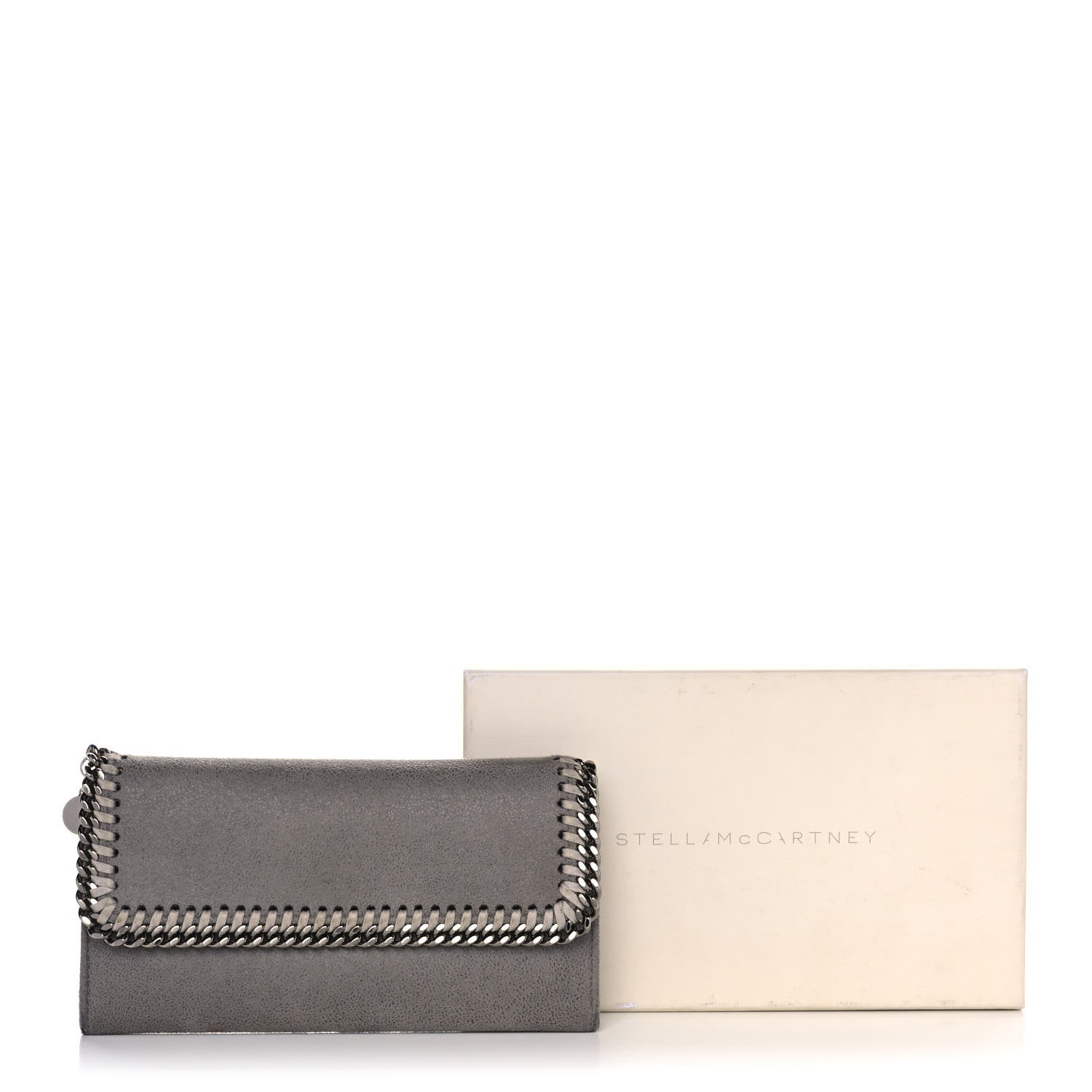 Stella McCartney Shaggy Deer Falabella Flap Wallet Grey 12 of 12