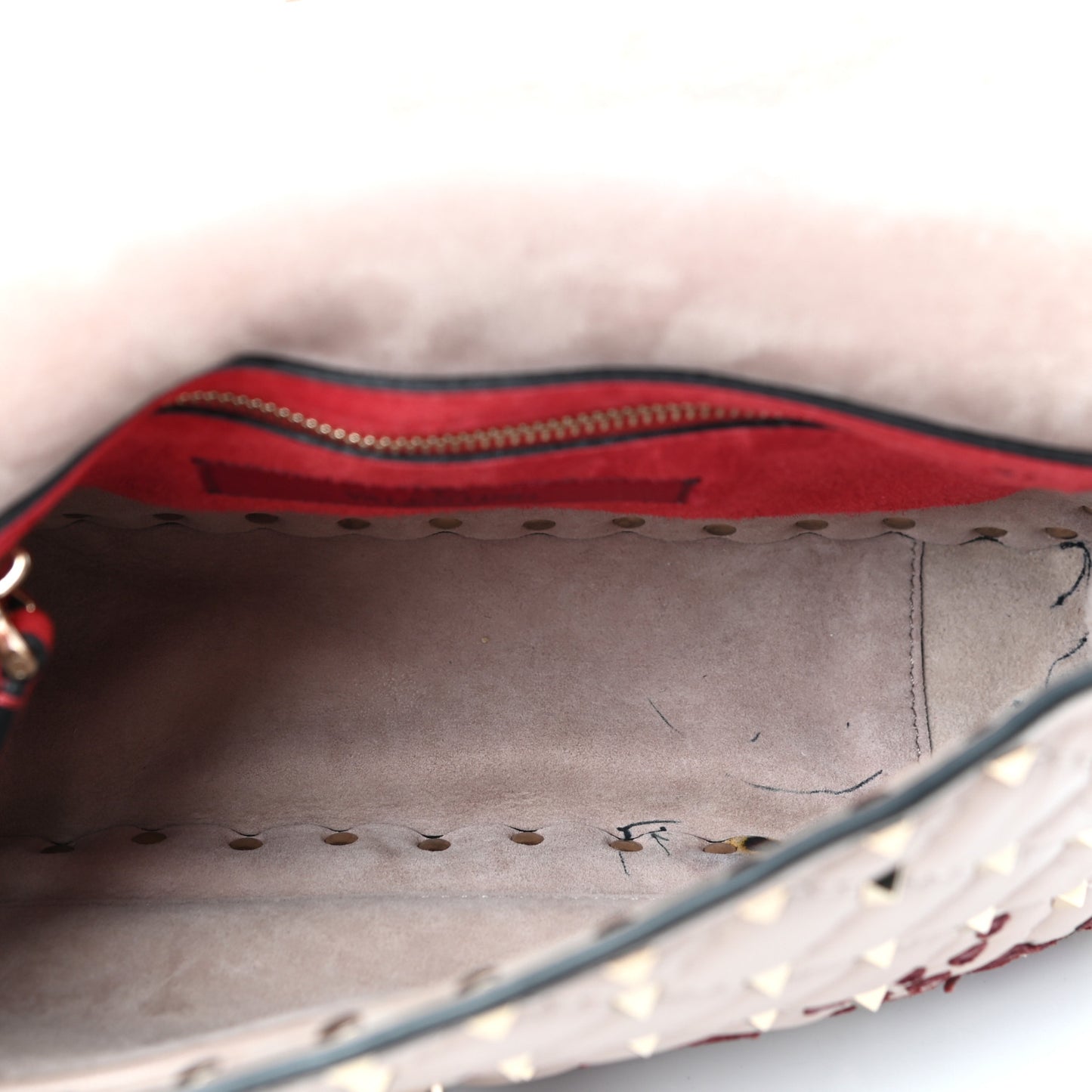 Nappa Flower Intarsia Medium Rockstud Spike Shoulder Bag Multicolor
