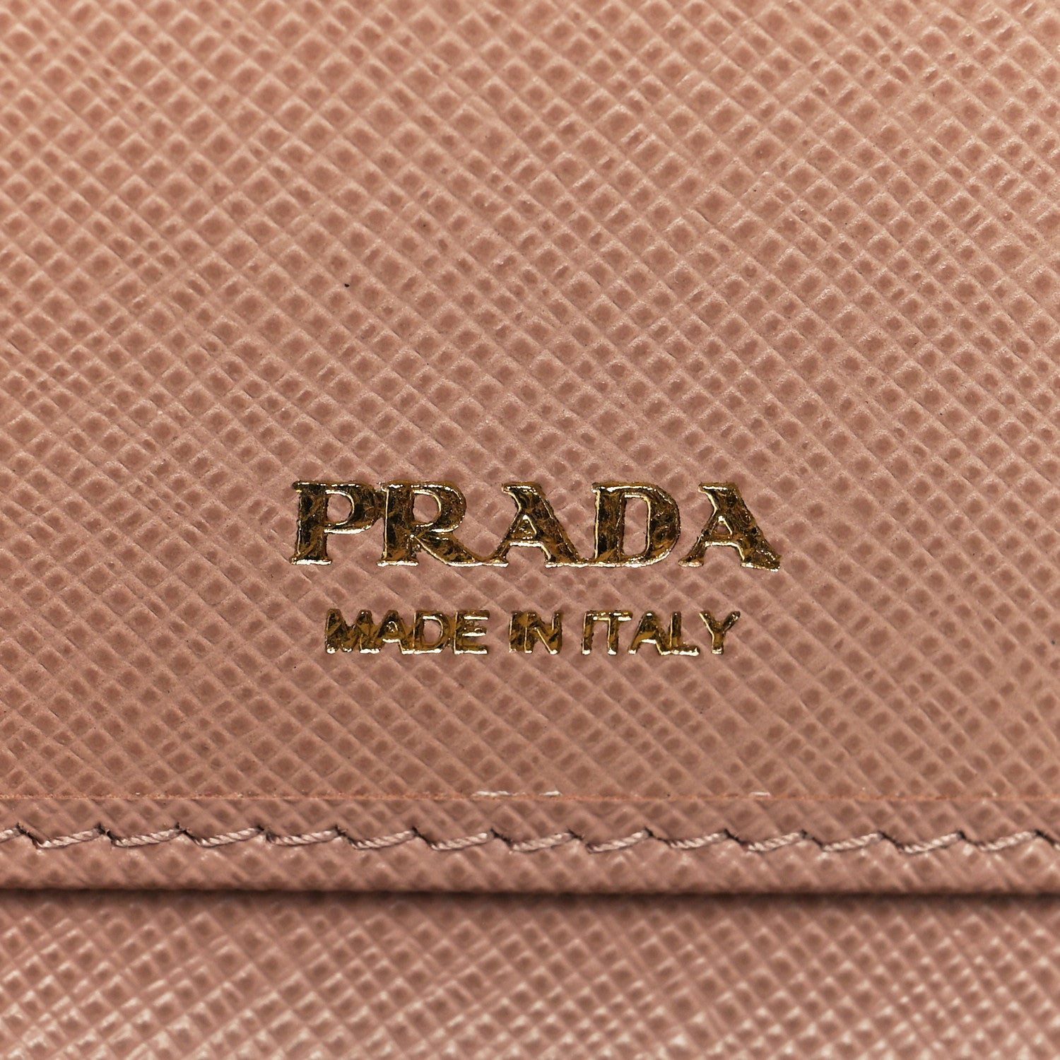 Prada Saffiano Metal Card Holder Compact Wallet Cipria 6 of 8