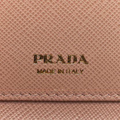 Prada Saffiano Metal Card Holder Compact Wallet Cipria 6 of 8