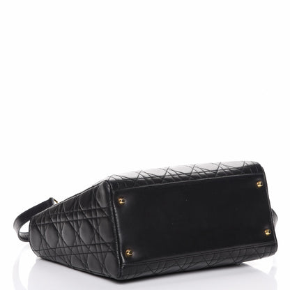 Christian Dior Lambskin Cannage Medium Lady Dior Black 5 of 8