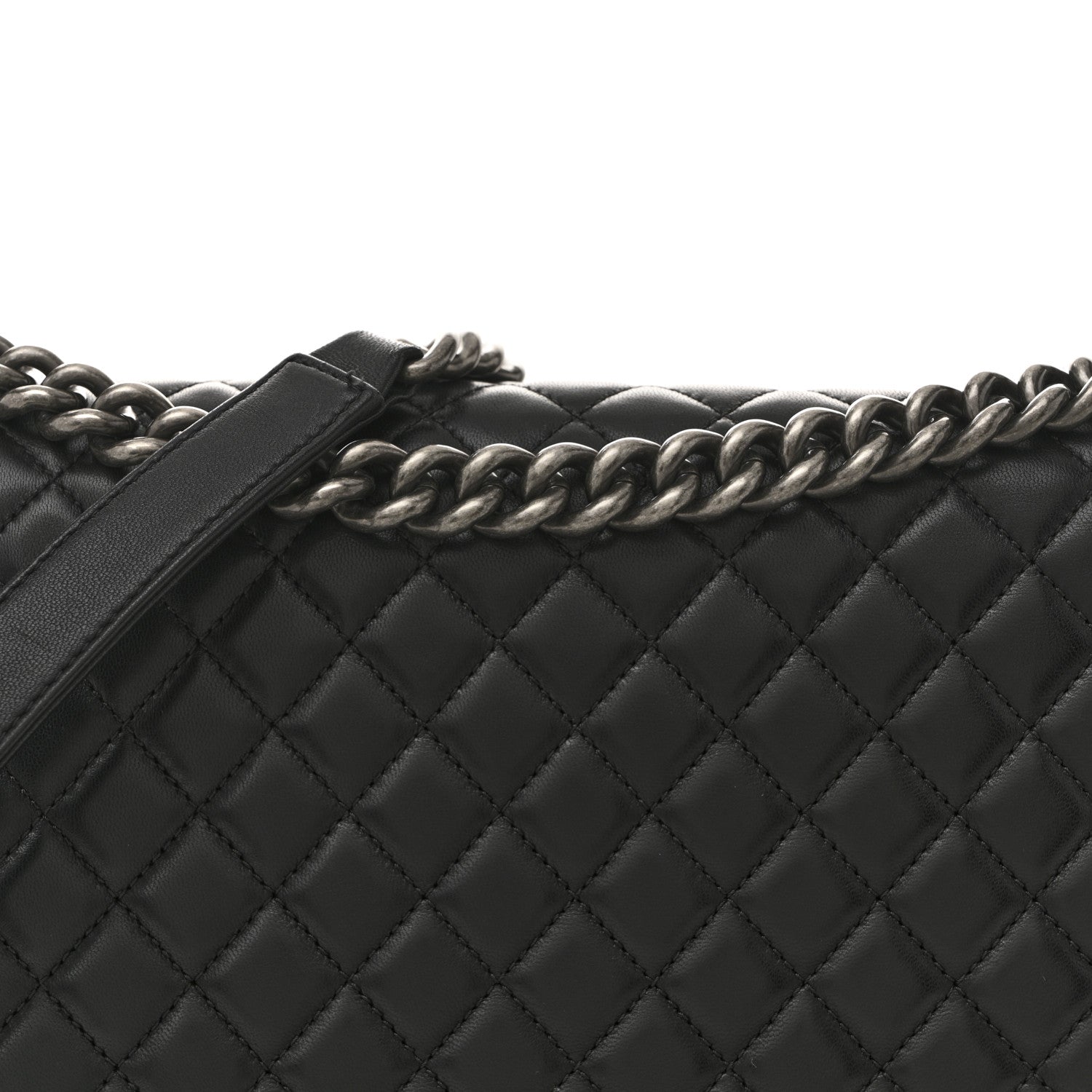 Chanel Lambskin Quilted Large Boy Flap Black 8 of 13