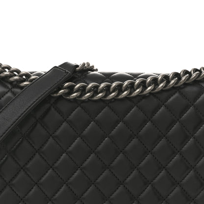 Chanel Lambskin Quilted Large Boy Flap Black 8 of 13