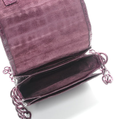 Nancy Gonzalez Crocodile Chain Flap Shoulder Bag Purple 5 of 7