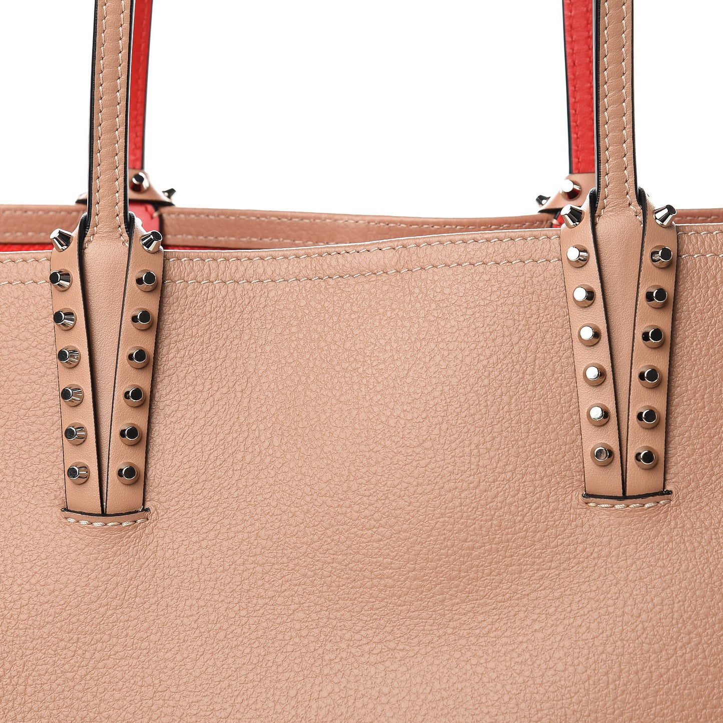 Calfskin Spikes East West Cabata Tote Nude
