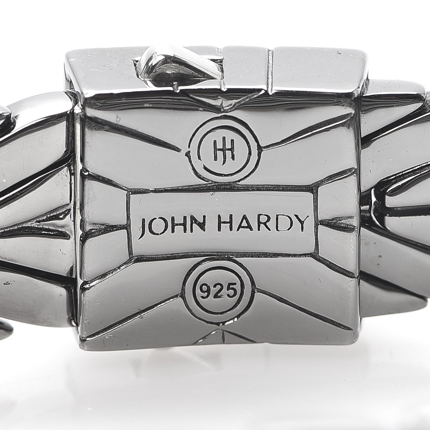 John Hardy Sterling Silver Black Rhodium Diamond 11mm Modern Chain Bracelet 4 of 4