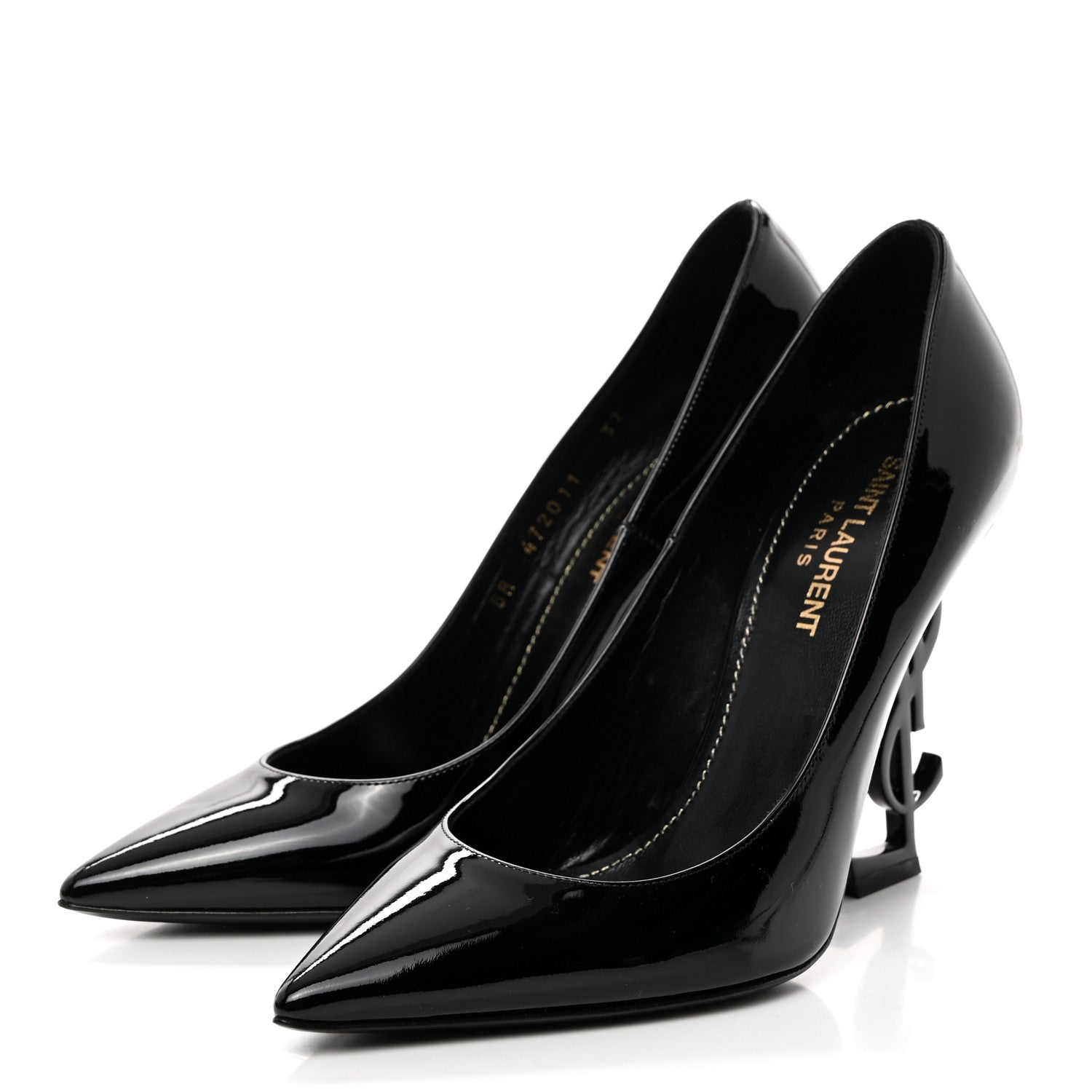 Saint Laurent Patent Opyum 110 Pumps 37 Black 3 of 8