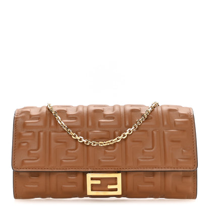 Fendi Nappa Matisse FF Embossed Continental Wallet On Chain Coloniale 1 of 10