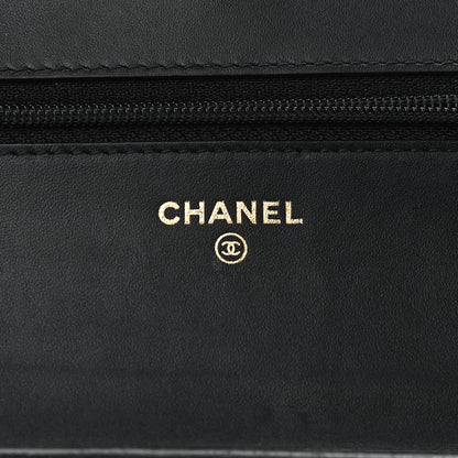 Chanel Caviar Quilted Boy Wallet On Chain WOC Black 6 of 9