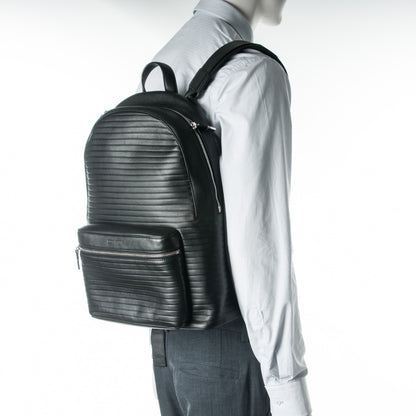 Christian Dior HOMME Calfskin Ribbed Backpack Black 2 of 6