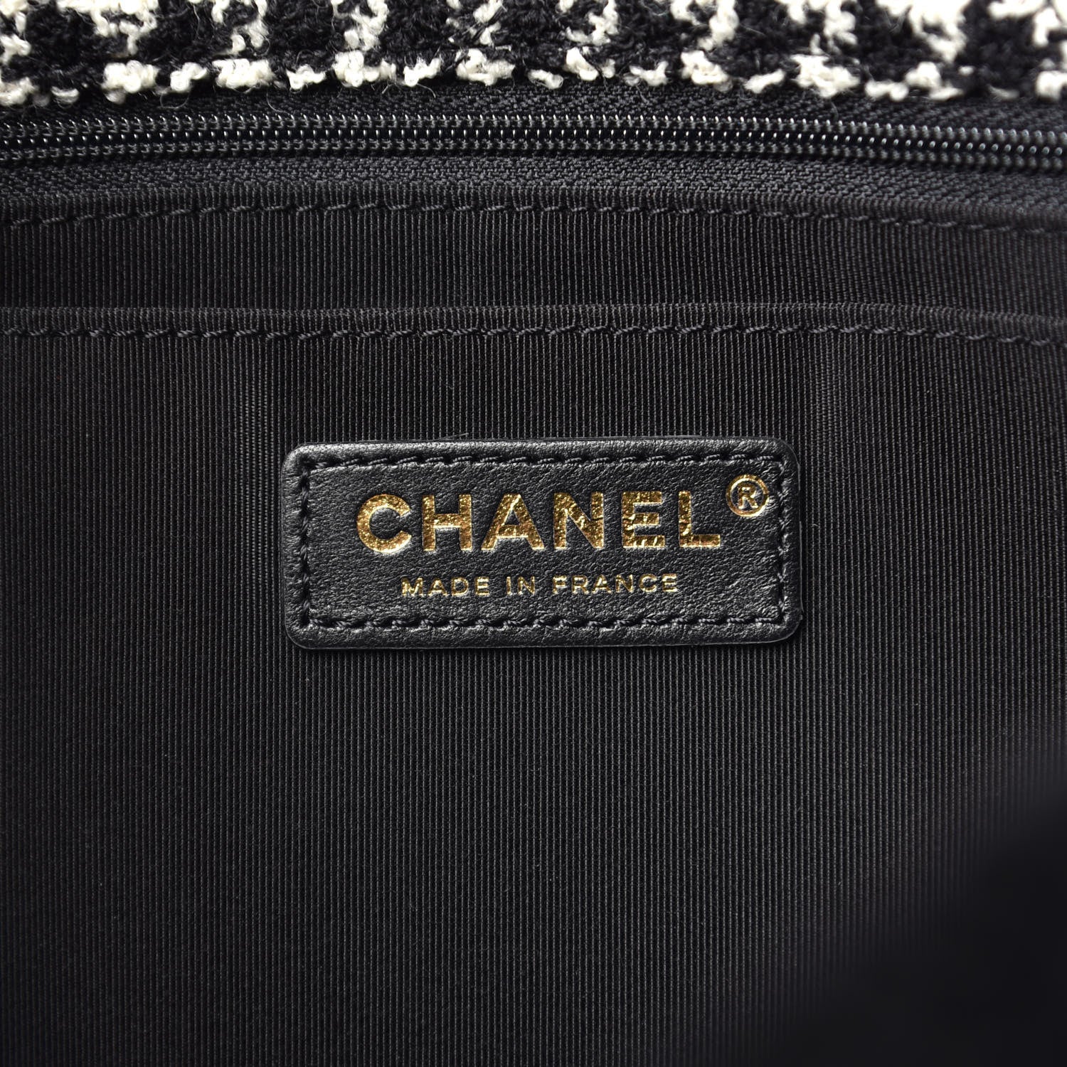 Chanel Shearling Tweed Jumbo Single Flap Black White 7 of 11