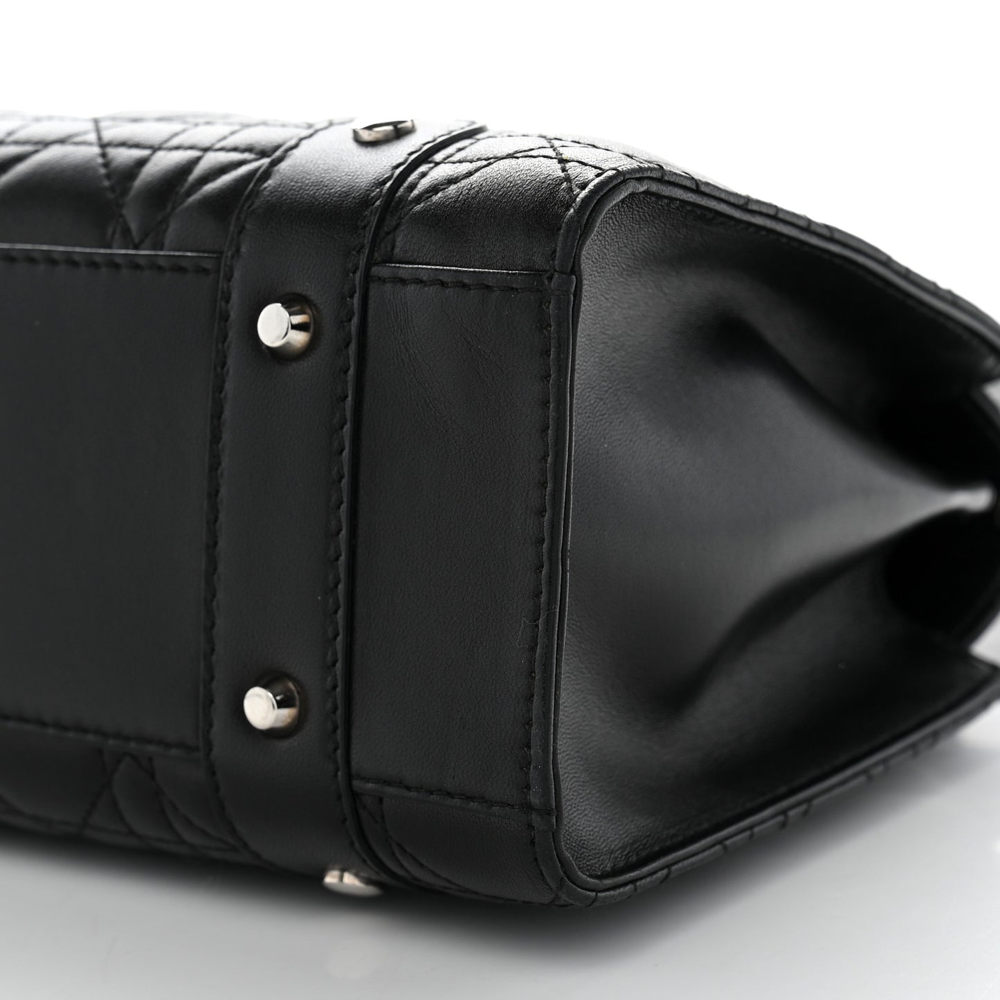 Lambskin Cannage Soft East West Tote Black