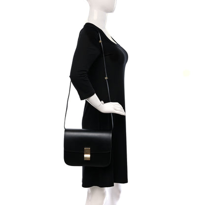 Celine Box Calfskin Medium Classic Box Flap Bag Black 2 of 9