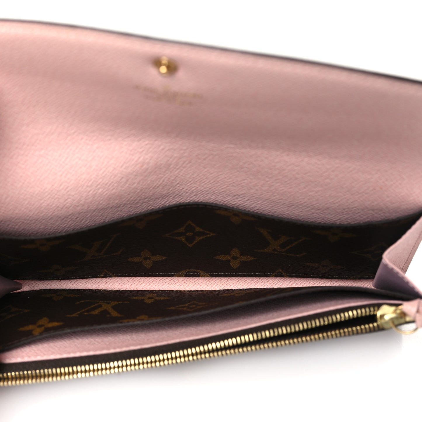 Monogram Emilie Wallet Rose Ballerine
