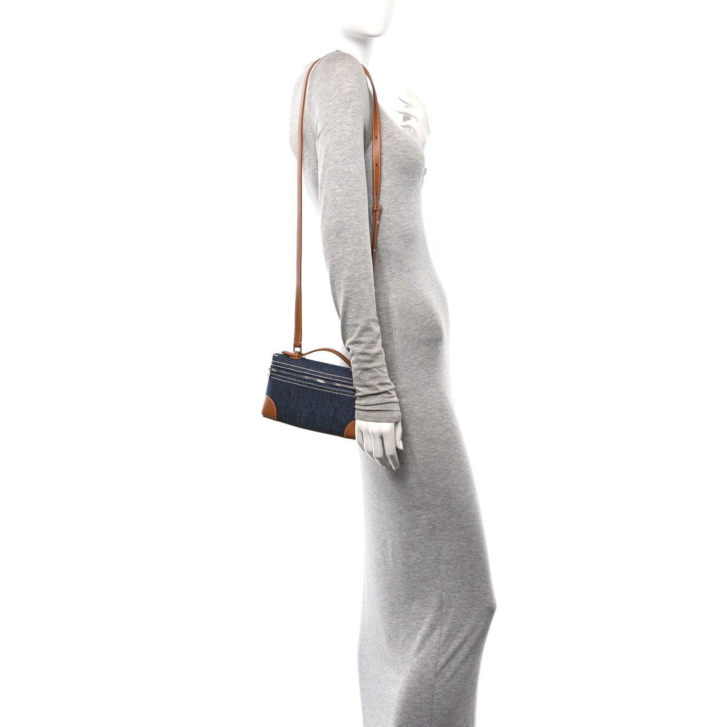 Denim L19 Extra Pocket Pouch Blue Warm Tan