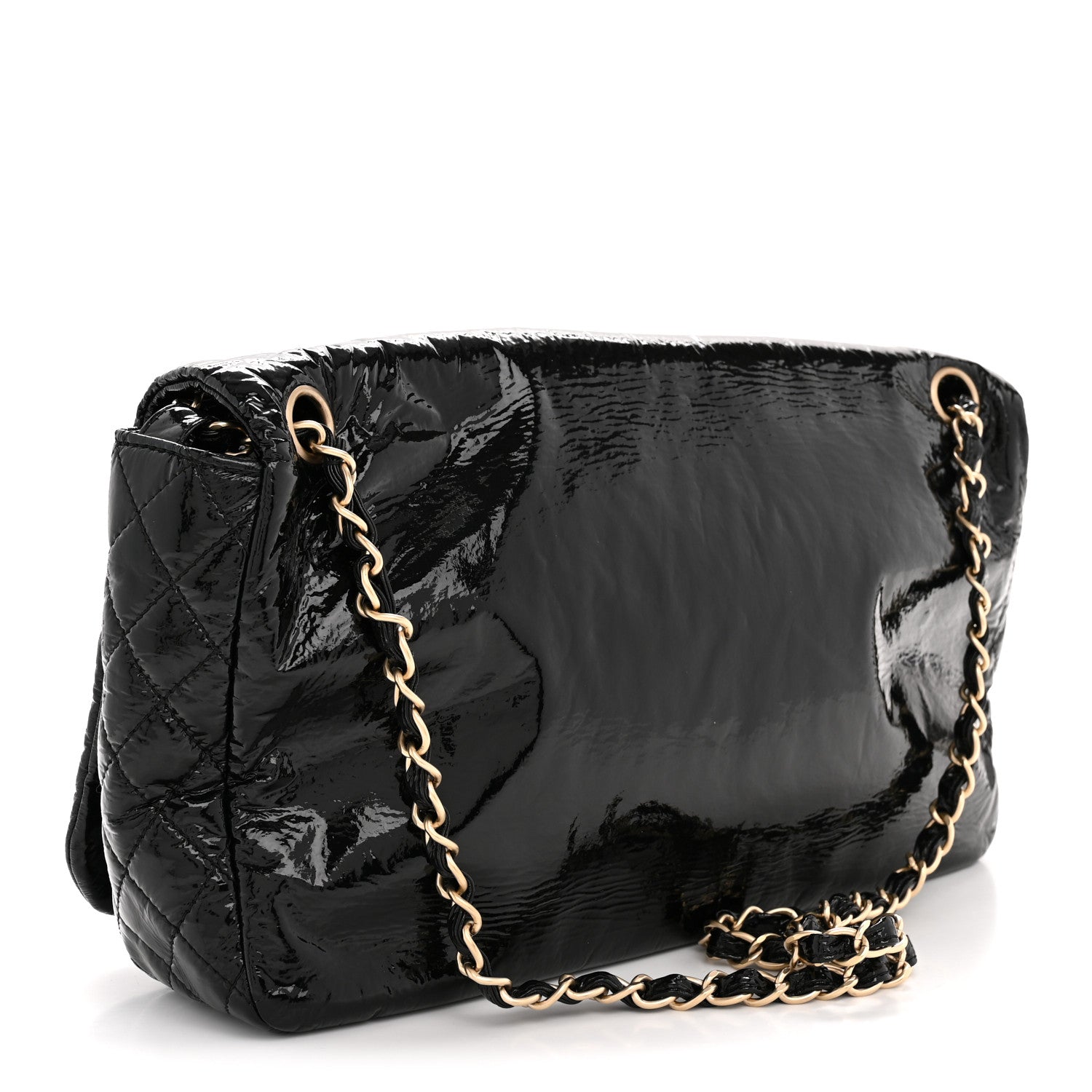 Chanel Vinyl Medium Rock and Chain Flap Black 3 of 11