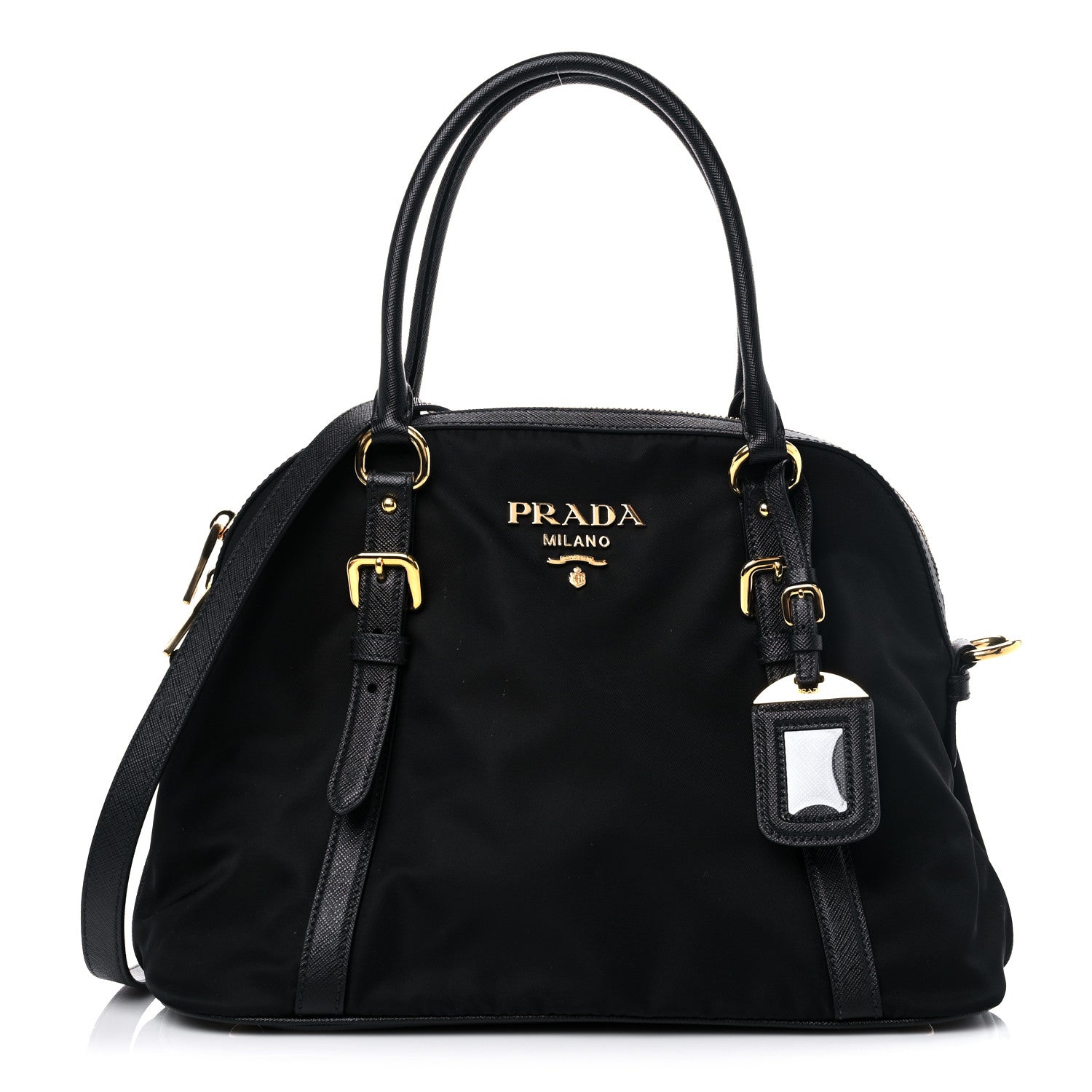 Prada Tessuto Nylon Saffiano Tote Black 1 of 7
