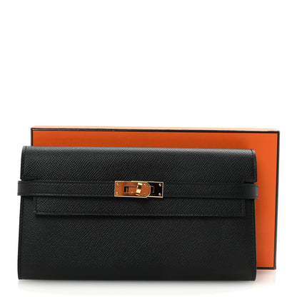 Hermes Epsom Kelly Longue Wallet Black 8 of 8