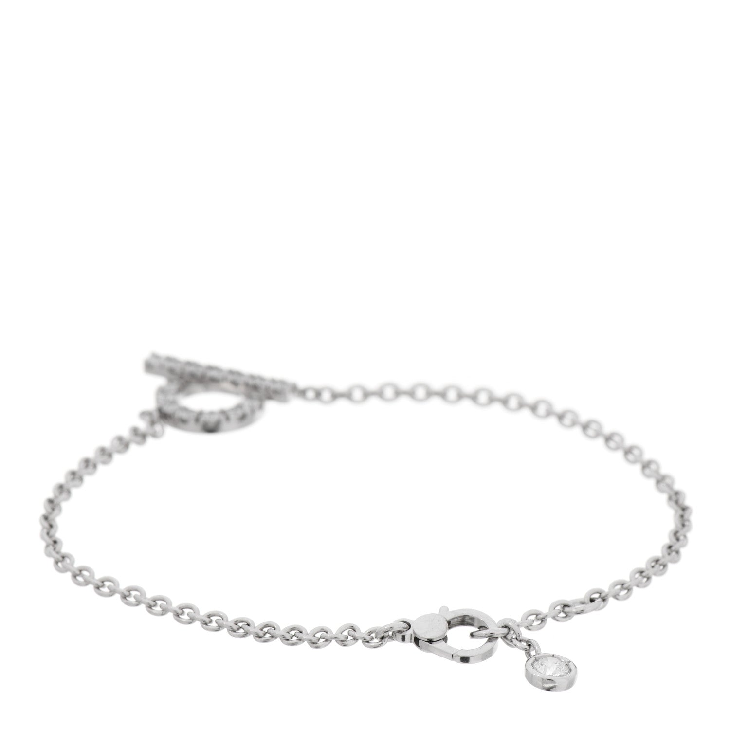Hermes 18K White Gold Diamond Finesse Bracelet ST 2 of 4