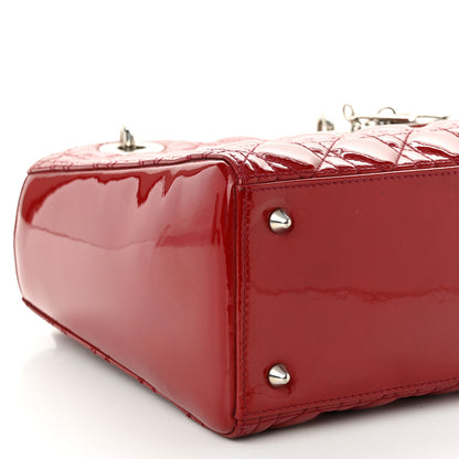 Christian Dior Patent Cannage Medium Lady Dior Red 9 of 10
