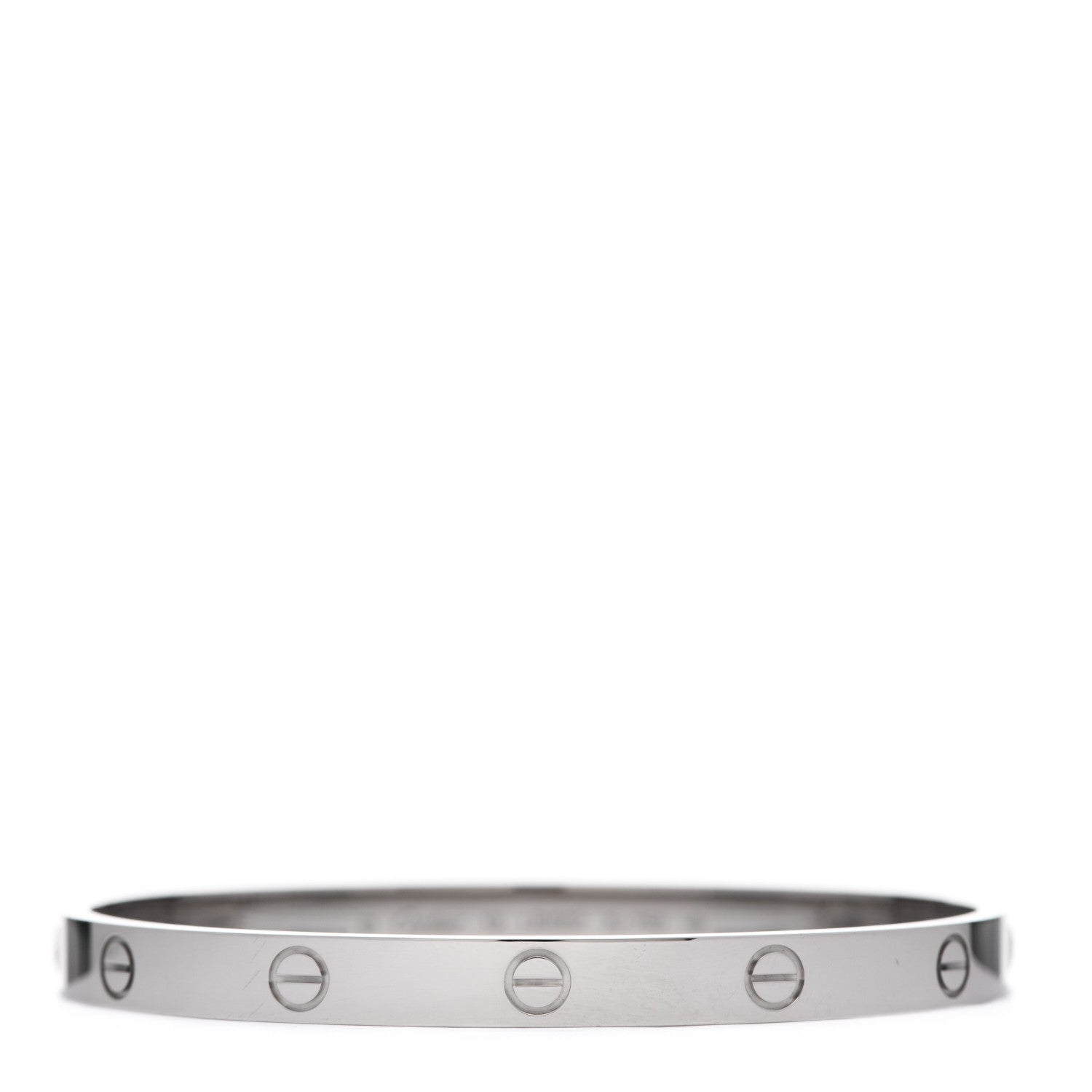 Cartier 18K White Gold LOVE Bracelet 19 1 of 5