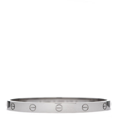 Cartier 18K White Gold LOVE Bracelet 19 1 of 5