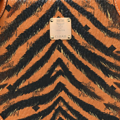 MCM Visetos Tiger Marquage Medium Berlin Crossbody Cognac 6 of 8