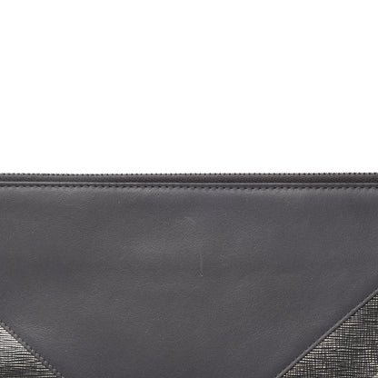 Fendi Vitello Century Elite Monster Eyes Pouch Black Graphite 8 of 10