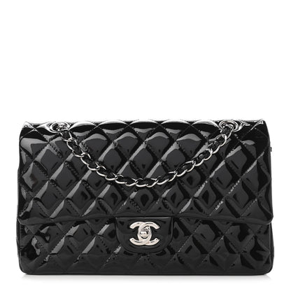 Chanel Patent Quilted Medium Double Flap Black 1 of 12