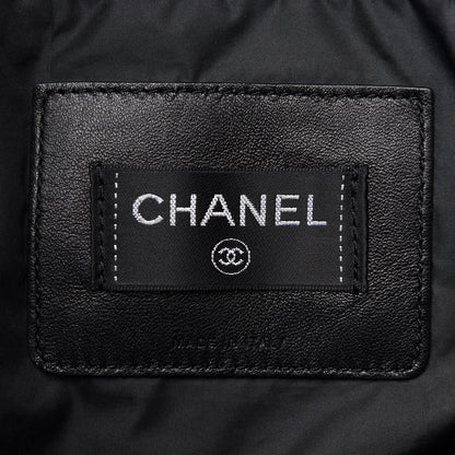 Chanel Nylon Embossed Large Doudoune Bowling Bag Black 6 of 8