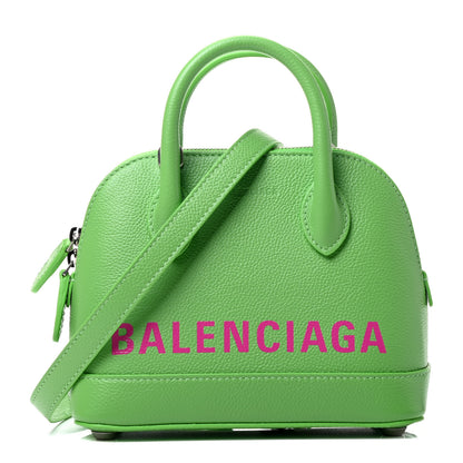 Balenciaga Grained Calfskin XXS Ville Top Handle Bag Light Green Fuchsia 2 of 20