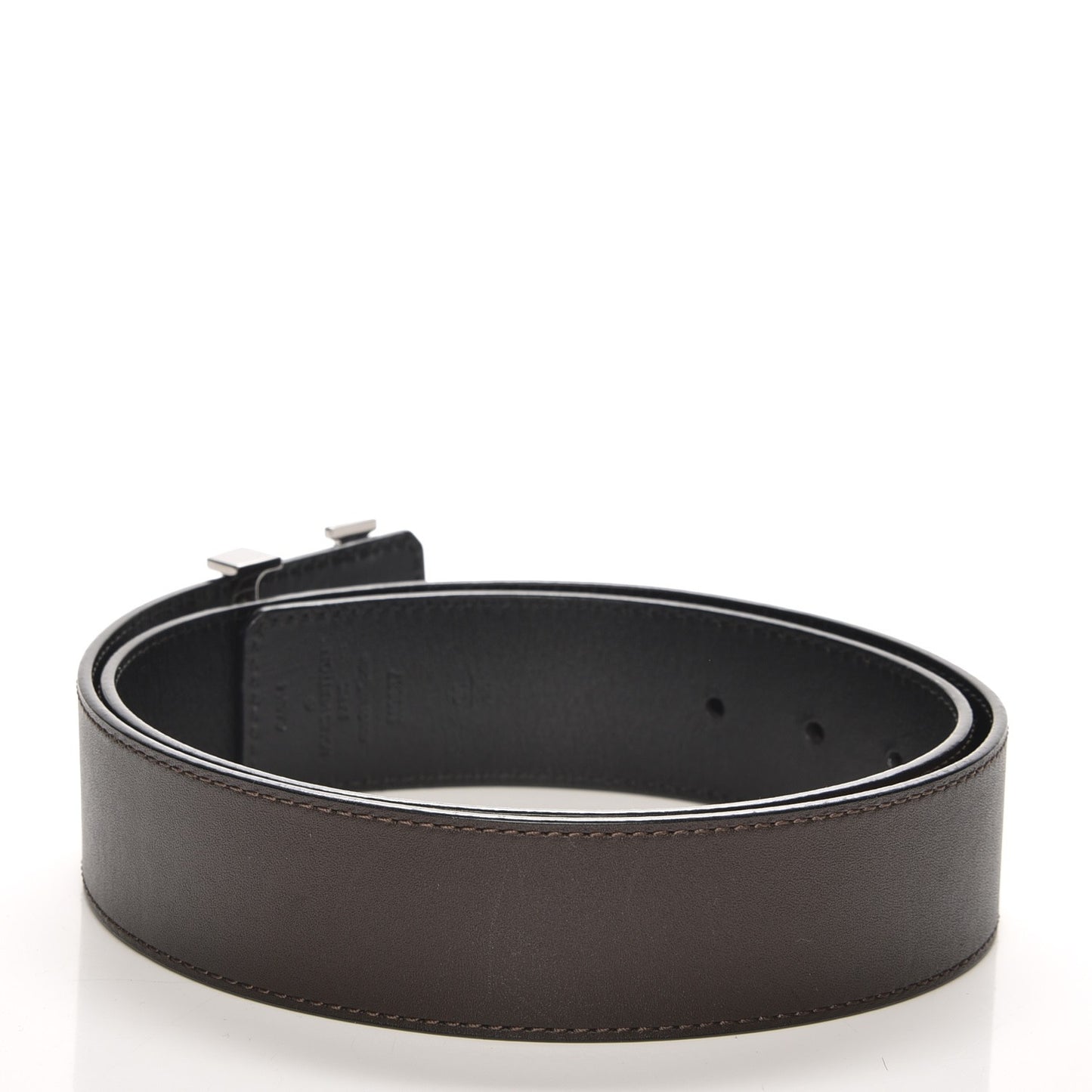 Calfskin 40mm LV Initiales Reversible Belt 90 36 Dark Brown Black