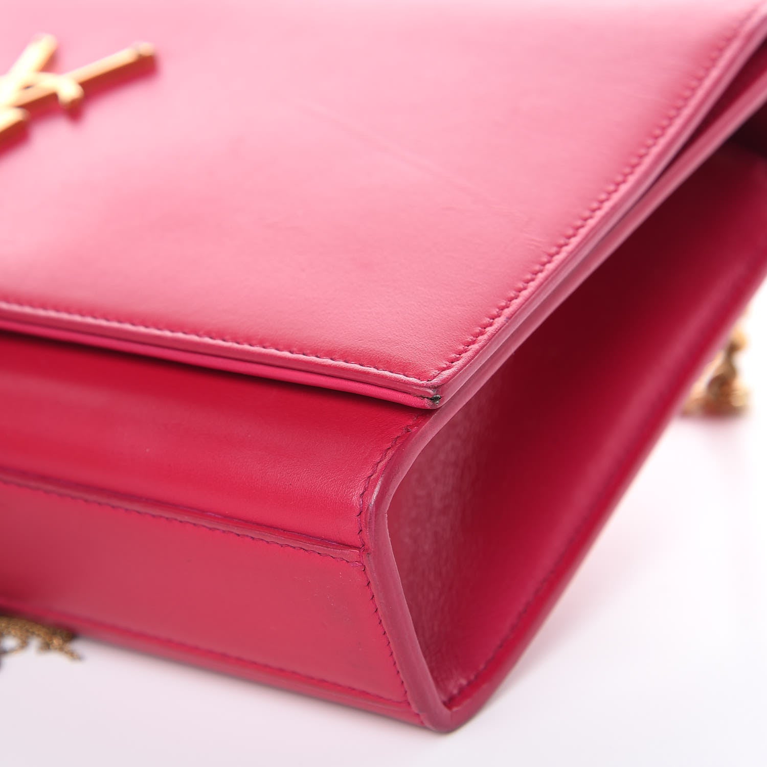 Saint Laurent Smooth Calfskin Medium Classic Monogram Kate Tassel Satchel Fuchsia 10 of 18