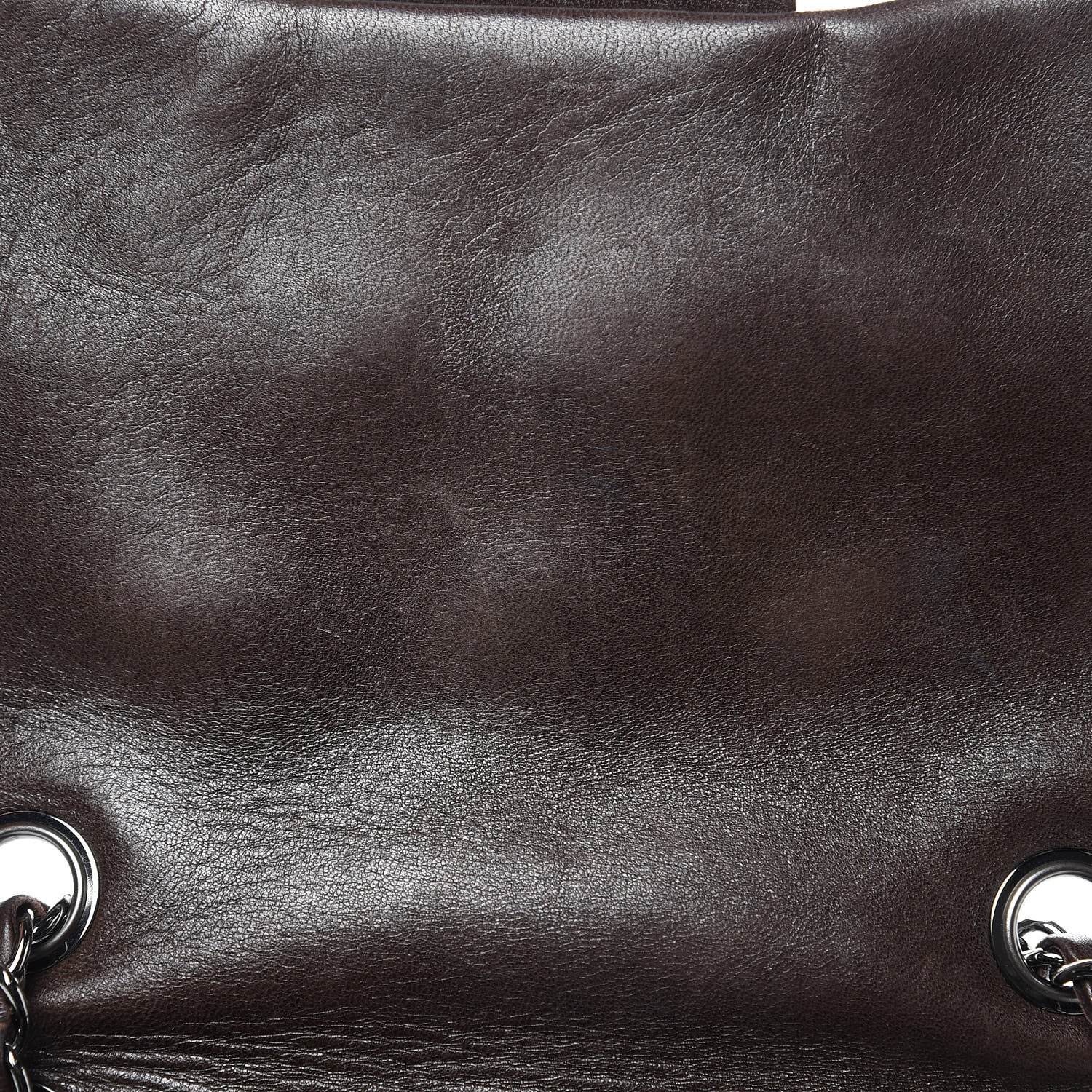 Chanel Lambskin Quilted Large 3 Flap Dark Brown 18 of 20