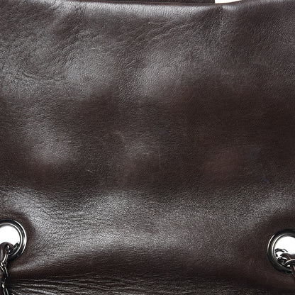 Chanel Lambskin Quilted Large 3 Flap Dark Brown 18 of 20