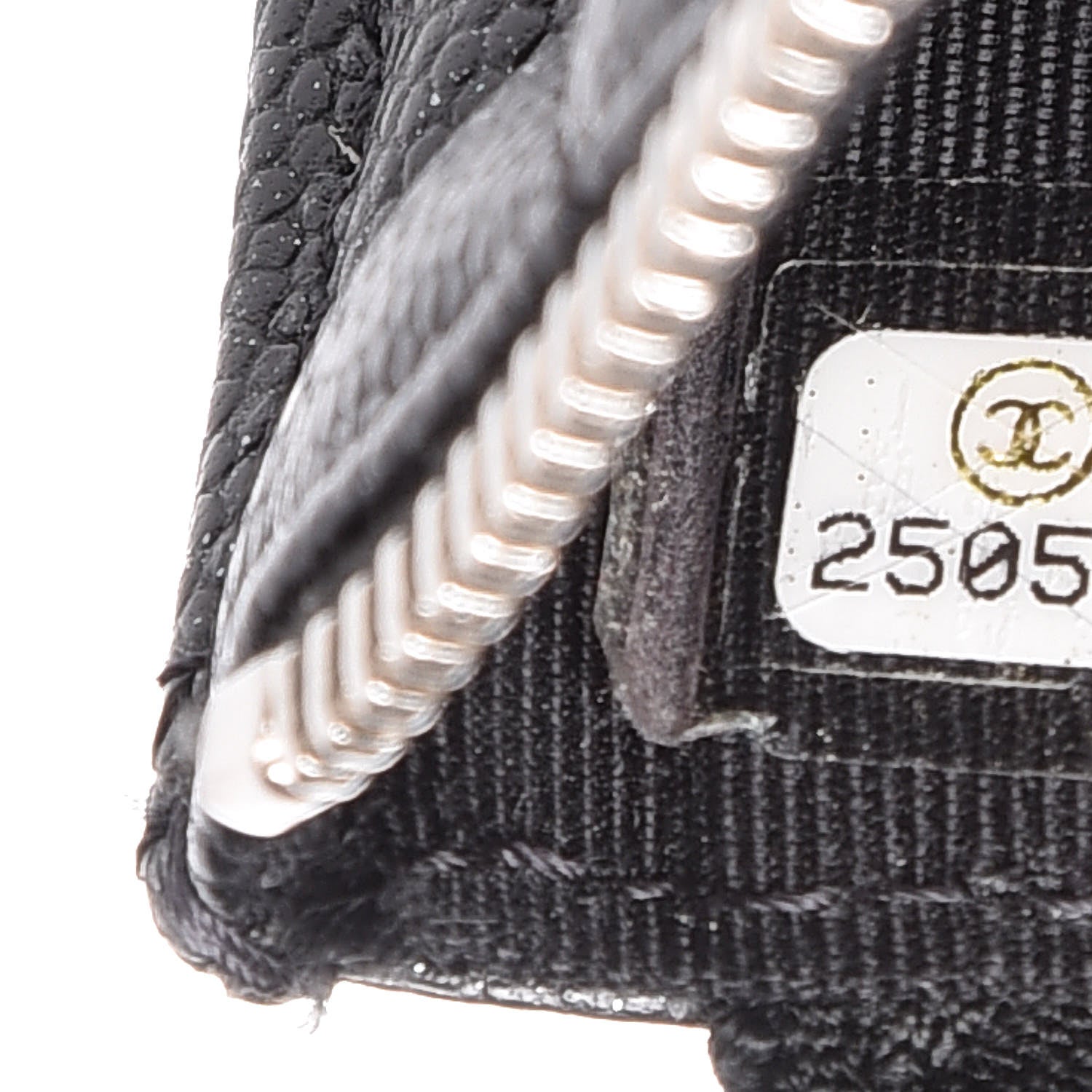 Chanel Iridescent Caviar Quilted Classic Zip Pouch Black 7 of 10