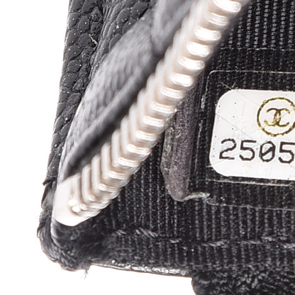 Chanel Iridescent Caviar Quilted Classic Zip Pouch Black 7 of 10